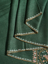 Load image into Gallery viewer, Green Mughal Kashmiri Pashmina Stole - The Verasaa Collections
