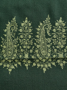 Green Paisley Kashmiri Pashmina Stole - The Verasaa Collections