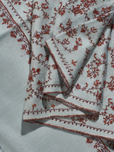 Load image into Gallery viewer, Grey Vines Jaali Toosha Kashmiri Stole - The Verasaa Collections
