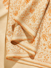 Load image into Gallery viewer, Alchemilla Orange Paisley Jaali Toosha Kashmiri Stole - The Verasaa Collections
