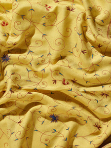 Yellow Delight Kalamkari Silk Pashmina Stole - The Verasaa Collections