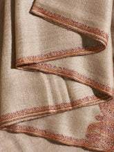 Load image into Gallery viewer, Light Brown Palla Kashmiri Pashmina Stole - The Verasaa Collections
