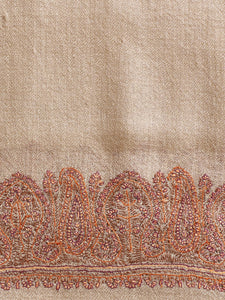 Light Brown Palla Kashmiri Pashmina Stole - The Verasaa Collections