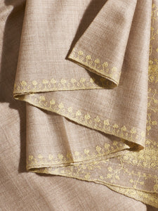 Beige Palla Kashmiri Pashmina Stole - The Verasaa Collections