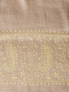 Beige Palla Kashmiri Pashmina Stole - The Verasaa Collections