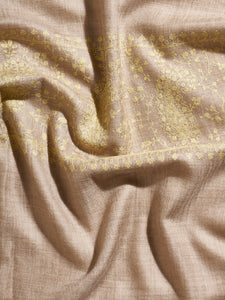 Beige Palla Kashmiri Pashmina Stole - The Verasaa Collections