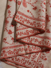 Load image into Gallery viewer, Beige II Jaali Kashmiri Pashmina Stole - The Verasaa Collections
