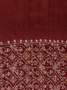 Red Alchemilla Palladar Pashmina Kashmiri Stole - The Verasaa Collections