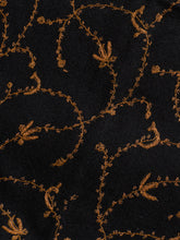 Load image into Gallery viewer, Black Alchemilla II Jaali Kashmiri Pashmina Stole - The Verasaa Collections
