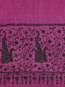 Purple Alchemilla Palla Kashmiri Pashmina Stole - The Verasaa Collections