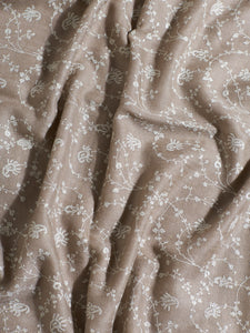 Beige Angelonia Kashmiri Pashmina Stole - The Verasaa Collections